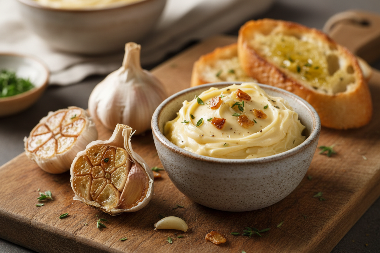 roasted garlic butter